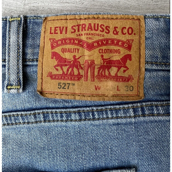 Levis 527 Boot Cut Denim Jeans Men's Size 40x27 Cowboy Rodeo Western Stonewash - Picture 4 of 8